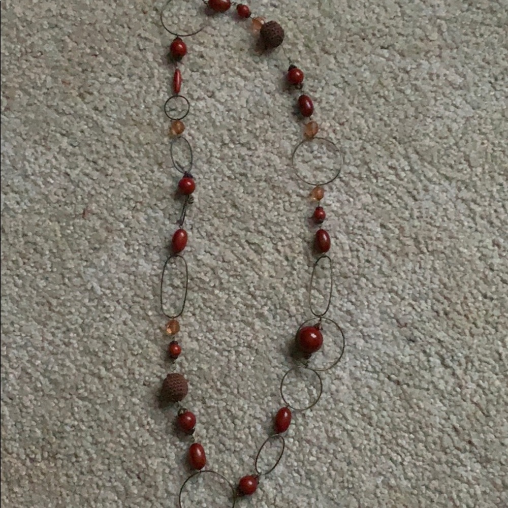 Bead and circles necklace